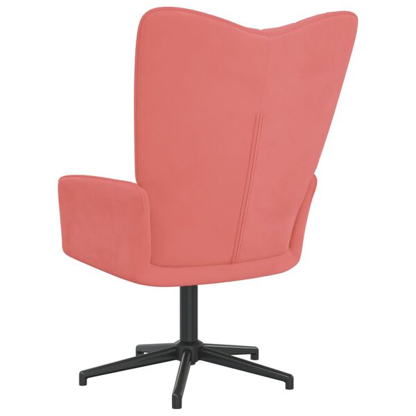 vidaXL Relaxstoel fluweel roze
