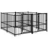vidaXL Hondenkennel voor buiten 3,75 m&sup2; staal