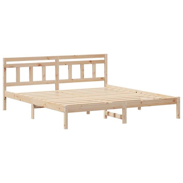vidaXL Bedframe Bruin 180 x 200 cm Massief grenenhout