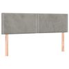 vidaXL Boxspring met matras fluweel lichtgrijs 140x190 cm