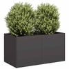 vidaXL Plantenbak 80x40x40 cm koudgewalst staal zwart