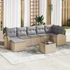 vidaXL Tuin Sofa Set 8 pcs Beige Poly riet