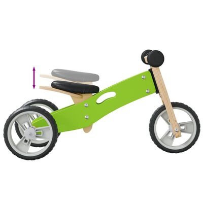 vidaXL Loopfiets voor kinderen 2-in-1 groen