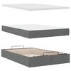vidaXL Ottoman bed met matras 120x200cm fluweel donkergrijs