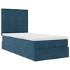 vidaXL Ottoman bed met matrassen 90x190cm fluweel donkerblauw