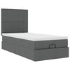 vidaXL Ottoman bed met matras en LED's 90x190cm stof donkergrijs