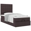 vidaXL Ottoman bed met matras 90x190cm stof donkerbruin