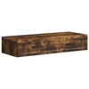 vidaXL Wandmontage Zijtafel Gerookt eiken 87,5 x 34,5 x 17 cm