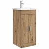 vidaXL Badkamermeubel met Wasbak Artisanaal eiken 42 x 40 x 84,5 cm