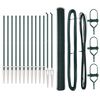 vidaXL zeshoekig gaasgek met palen 25 x 1,6 m PVC-Coated Staal Groen