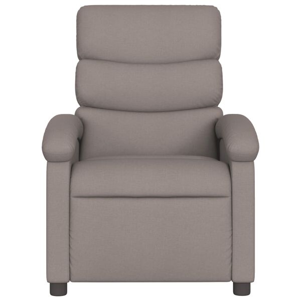 vidaXL Fauteuil verstelbaar stof taupe