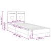 vidaXL Bedframe voor kinderen met hoofdbord Zwart 90 x 190 cm Stof