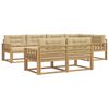vidaXL Buiten bankenset 6 st Wit en Beige Polyester