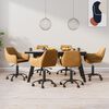 vidaXL Eetkamerstoelen draaibaar 6 st fluweel bruin