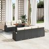 vidaXL Tuin Sofa Set met opslag 8 pcs Zwart Poly riet