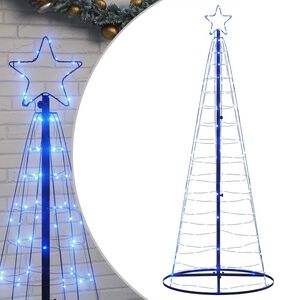 vidaXL LED-kerstboom 200 LEDs 180 cm blauw