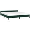 vidaXL Bedframe zonder matras 160x200 cm fluweel donkergroen