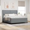 vidaXL Boxspring bed met matras Lichtgrijs 180 x 200 cm Stof