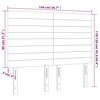 vidaXL Hoofdbord LED 144x5x118/128 cm stof lichtgrijs