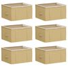 vidaXL Opbergdoos met transparant bovenraam 6 st Nonwoven stof 37,5 L