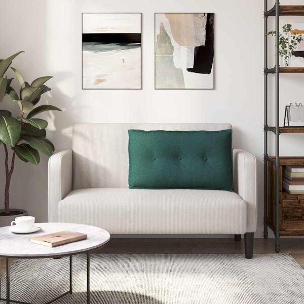 vidaXL Rugkussen Donkergroen 80 x 19 x 50 cm Stof