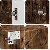vidaXL Badkamermeubelset 4 pcs Gerookt eiken Geperst Hout en Metaal