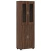 vidaXL Hoge kast FLORIN 60 x 35 x 182 cm Bruin Eiken Bewerkt hout