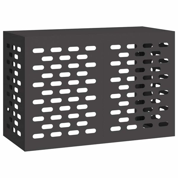 vidaXL Airconditioner hoes Zwart 90 x 40 x 60 cm Staal