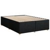 vidaXL Boxspring met matras stof zwart 140x190 cm