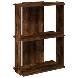 vidaXL Boekenkast 3-laags 60x30x80 cm bewerkt hout gerookt eikenkleur