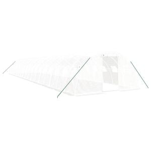 vidaXL Tuinkas met stalen frame 72 m&sup2; 18x4x2 m wit