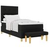 vidaXL Boxspring bed met hoofdeinde Zwart 200 x 90 cm Stof