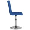 vidaXL Eetkamerstoelen draaibaar 4 st stof blauw