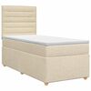 vidaXL Boxspringbed met matras Cr&egrave;mekleurig 80 x 200 cm Stof
