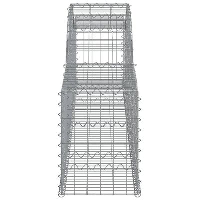 vidaXL Schanskorven 11 st gewelfd 300x30x40/60 cm gegalvaniseerd ijzer