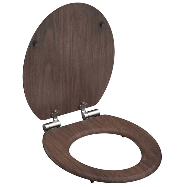 SCH&Uuml;TTE Toiletbril met soft-close DARK WOOD MDF