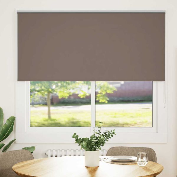 vidaXL Rolgordijn verduisterend koffie 155x130 cm stofbreedte 151,6 cm