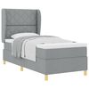 vidaXL Boxspringbed met Matras Donkergrijs 90x190 cm Lichtgrijs