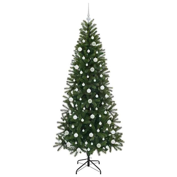 vidaXL Kunstkerstboom met 300 LED met standaard Groen 210 cm PE en PVC
