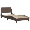 vidaXL Bedframe zonder matras "Zadar" kunstleer bruin 100x200 cm