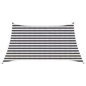 vidaXL Zonneschaduwzeil Rechthoekig 3/4 x 2 m HDPE Antraciet en Wit