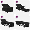 vidaXL Uittrekbare Sofa Bed 67cm Zwart Microvezel