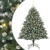 vidaXL Kunstkerstboom Groen 126 x 126 x 180 cm PVC en Plastic en Staal