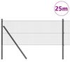 vidaXL Afrasteringspaal Grijs 25 x 0,8 m (12 x 12 mm gaas)