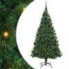 vidaXL Kunstkerstboom Groen 210 cm PVC en Staal en Kunststof