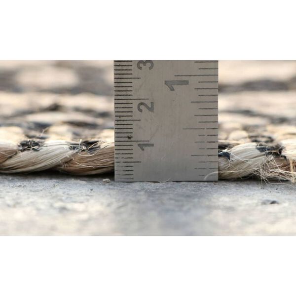 Dutch Lifestyle Vloerkleed Jaipur Classic rond 150 cm beige en zwart