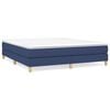 vidaXL Boxspring met matras stof blauw 180x200 cm