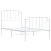 vidaXL Bedframe met hoofd- en voeteneinde metaal wit 90x190 cm