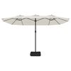 vidaXL Parasol dubbel 449x265 cm zandwit