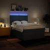 vidaXL Boxspring met matras stof blauw 140x190 cm